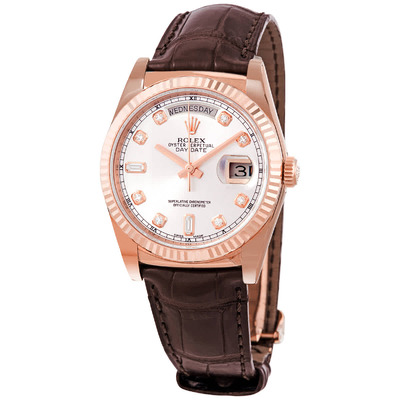 Rolex Day-Date President Automatic Pink Champagne Diamond Dial Unisex Watch Model 118135pkdl (beige, arb7701)
