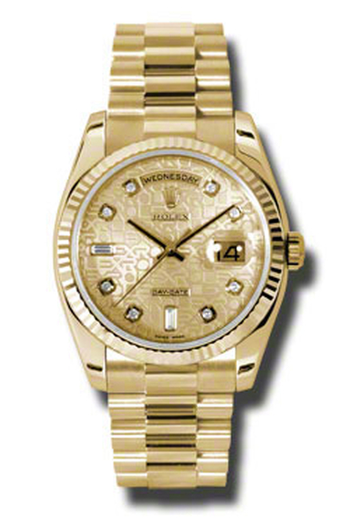 Rolex Day-Date President Champagne Dial 18K Yellow Gold Automatic Mens Watch Ref. 118238cjdp (beige, arb7461)