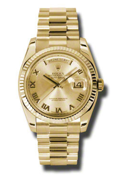 Rolex Day-Date 18K Yellow Gold Champagne Dial President Automatic Mens Watch Ref. 118238CRP (beige, arb7462)