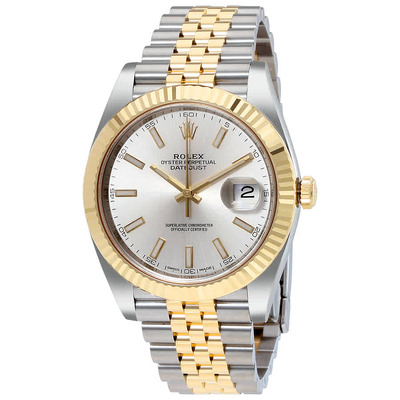 Rolex Datejust 41 SS/Yellow Gold Silver Dial Jubilee Mens Watch Ref. 126333SSJ M126333-0002 (arb5734)