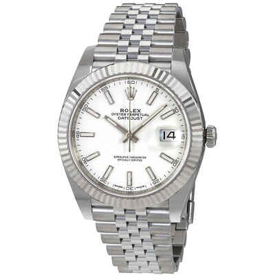 Rolex Datejust 41 White Dial Automatic Mens Watch Ref: 126334-0010 (arb6604)