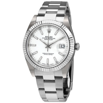 Rolex Datejust 41 White Dial Oyster Automatic Mens Watch Model Number: m126334-0009 (arb6605)