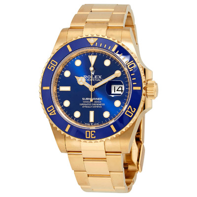 Rolex Submariner 126618LB-0002, Yellow Gold Automatic Mens Watch with Blue Dial and Oyster Bracelet M126618LB-0002 (blue, arb4567)