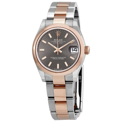 Rolex Datejust 31 Dark Rhodium Dial Automatic Ladies Steel and 18kt Everose Gold Oyster Watch Reference: 278241DRSO (arb7775)