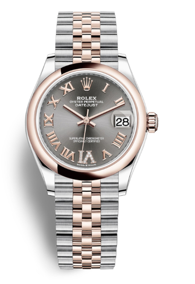 Rolex Datejust 31 Dark Rhodium Dial Automatic Steel and 18kt Everose Gold Jubilee Watch 278241GYRDJ (arb7776)