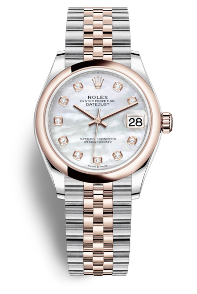 Rolex Datejust 31 Mother of Pearl Diamond Dial Automatic Steel and 18kt Everose Gold Jubilee Watch Ref. 278241MDJ (arb7777)