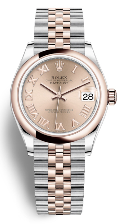 Rolex Datejust 31 Rose Dial Automatic Ladies Steel and 18kt Everose Gold Jubilee Watch Ref. 278241PRJ (arb7781)