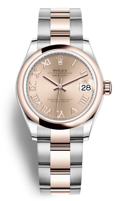 Rolex Datejust 31 Rose Dial Automatic Ladies Steel and 18kt Everose Gold Oyster Watch Reference 278241PRO (arb7782)