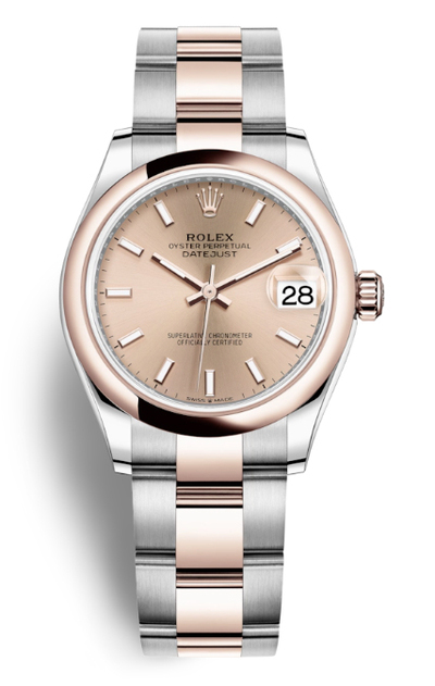 Rolex Datejust 31 Rose Dial Automatic Steel and 18kt Everose Gold Oyster Watch Ref. 278241pso (arb7784)