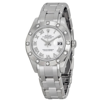 Rolex Lady-Datejust Pearlmaster 80319WRPM White Dial in White Gold (arb7888)