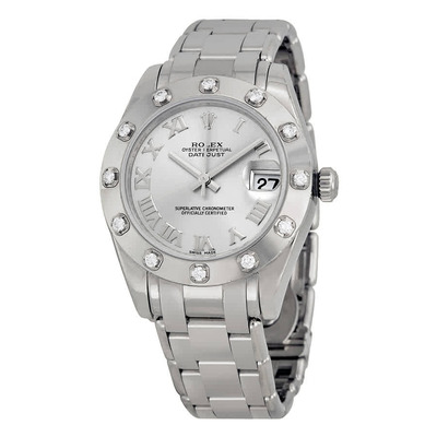 Rolex Oyster Perpetual Datejust 81319RRO Rhodium Dial White Gold Pearlmaster Automatic Ladies Watch (arb7906)