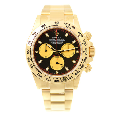 Rolex Cosmograph Daytona 18kt Yellow Gold Mens Chronograph Watch Ref. 116508CBKSO 116508 CBKSO (beige, arb5698)
