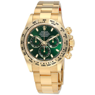 Rolex Cosmograph Daytona Green Dial 18K Yellow Gold Oyster Mens Watch Ref No: 116508GRSO m116508-0013 (arb5701)