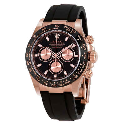 Rolex Cosmograph Daytona Automatic Mens Watch with Black Dial and Oysterflex Band, Article Number: 116515bkpsr (black, arb7410)