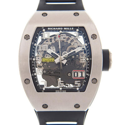 Richard Mille RM 029-TI Mens Titanium Automatic Oversize Date Black Dial Watch RM029-TI (black, arb4670)