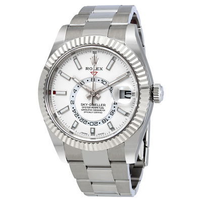 Pre-owned Rolex Sky Dweller 326934WSO GMT Automatic Mens White Dial Oyster Watch (arb20703)