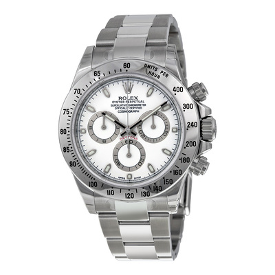 Pre-owned Rolex Cosmograph Daytona Mens Automatic Chrono White Dial Ref. No: 116520-WSO (arb21718)