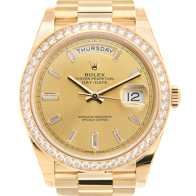 Rolex Day Date 228348CDP Yellow Gold Mens Watch Champagne Dial Diamond M228348RBR-0002 (beige, arb5867)