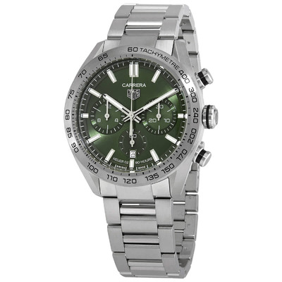 Tag Heuer Carrera Chronograph Automatic Green Dial Mens Watch CBN2A10.BA0643 (green, arb7391)