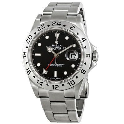 Pre-owned Rolex Explorer II 123489 Automatic Chronometer Black Dial Men's Watch 16570 BKSO (black, arb18293)