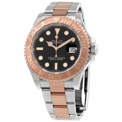 Rolex Yacht-Master 40 Black Dial Automatic Mens Steel with 18 ct Everose Gold Oyster Watch M126621-0002 (black, arb4570)