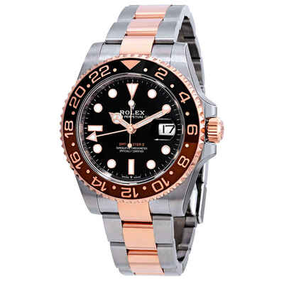 Rolex GMT-Master II Root Beer Automatic Mens Steel 18 ct Everose Gold Oyster Watch 126711CHNR M126711CHNR-0002 (black, arb7261)