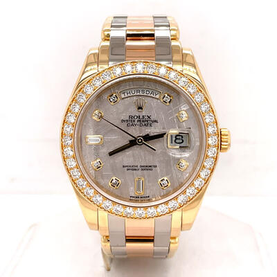 Pre-owned Rolex Day Date Diamond Mens Watch, Ref. 18948 MTDPM (arb3467)
