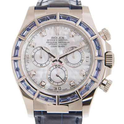 Rolex Cosmograph Daytona Chronometer Diamond Mens Watch 116589SACI (blue, arb7439)