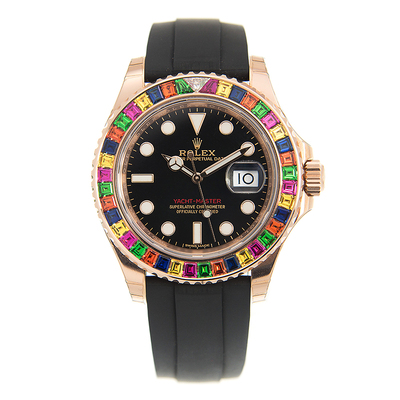Rolex Yacht-Master Rainbow Sapphire Bezel 'HARIBO' - 116695BKSR (black, arb7694)