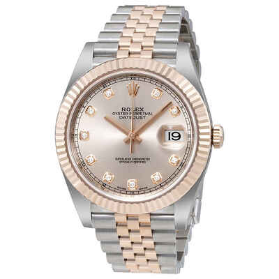 Rolex Datejust 126331SNDJ Mens Watch Steel Rose Gold Dial M126331-0008 (arb5718)