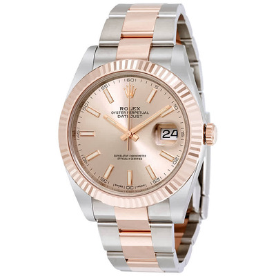 Rolex Datejust 41mm Mens Watch, Sundust Dial and Everose Gold: Model Ref SN SO (Ref. 126331SNSO) M126331-0009 (arb5721)