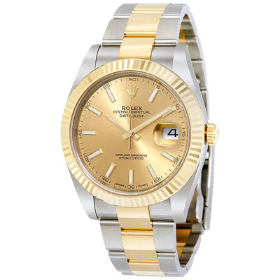 Rolex Datejust 41 Champagne Dial Steel Yellow Gold Mens Watch Ref: 126333CSO M126333-0009 (beige, arb5730)