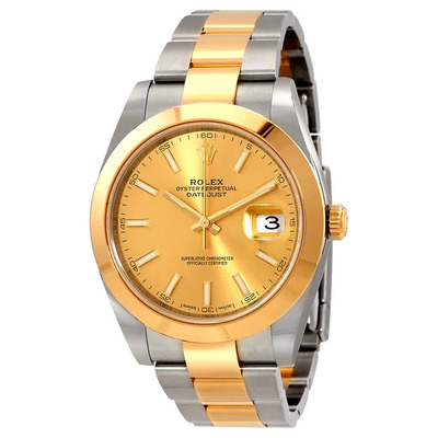 Rolex Datejust 41 Champagne Dial Steel and Yellow Gold Oyster Mens Watch Ref. 126303cso (beige, arb3650)
