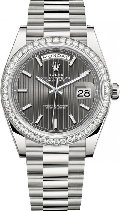 Rolex Day Date 40 Dark Rhodium Dial Automatic Mens Watch Ref. 228349DRSP (arb6625)