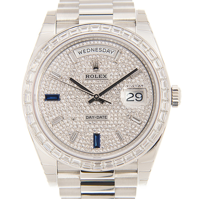 Rolex Day Date 40 Diamond Pave Dial Mens Watch (228396tbr-0021) (arb6635)