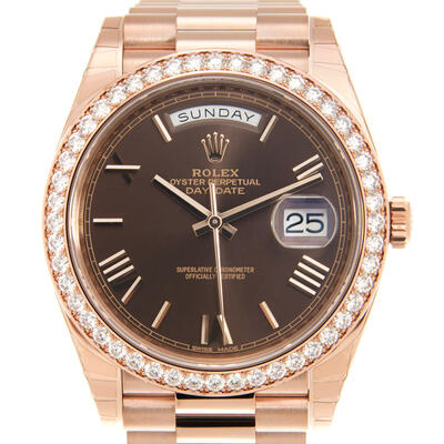 Rolex Day-Date Automatic Chronometer Diamond Brown Dial Unisex Watch 228345CHRP (brown, arb5859)
