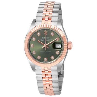 Rolex Lady Datejust 279171ODJ Olive Dial Steel & 18K Everose Gold Ladies Watch (arb7364)