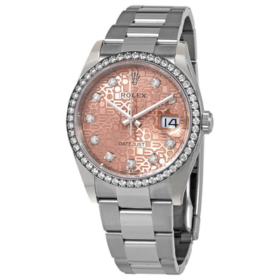 Rolex Datejust 36 Pink Jubilee Diamond Dial Automatic Unisex Oyster Watch Model: 126284PJDO (pink, arb7545)