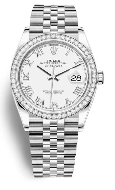 Rolex Datejust 36 White Dial Automatic Unisex Jubilee Watch Ref. 126284WRJ (arb7551)
