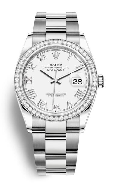 Rolex Datejust 36 White Dial Automatic Unisex Oyster Watch 126284WRO (arb7552)