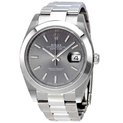 Rolex Oyster Perpetual Datejust 126300RSO Rhodium Dial Men's Watch M126300-0007 (arb3627)