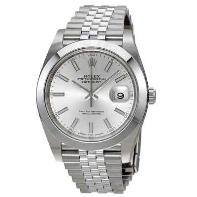Rolex Datejust Silver Dial Automatic Mens Jubilee Watch Ref: 126300SSJ (arb3628)