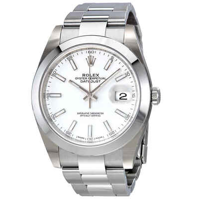 Rolex Oyster Perpetual Datejust White Dial Mens Watch Ref 126300WSO M126300-0005 (arb3632)