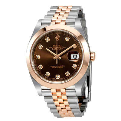 Rolex Datejust 41 Mens Watch Model 126301CHDJ Chocolate Dial Steel and Rose Gold (Jubilee Bracelet) M126301-0004 (brown, arb3633)