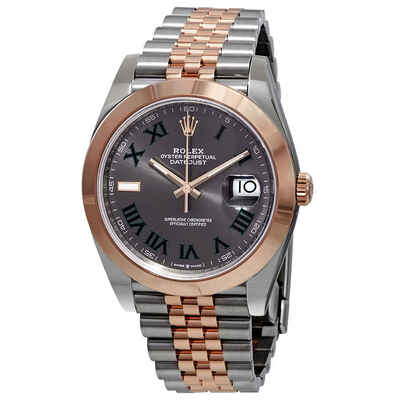 Rolex Datejust 41 Grey Dial Mens Steel Everose Gold Jubilee Watch Model: 126301GYRJ (arb3637)