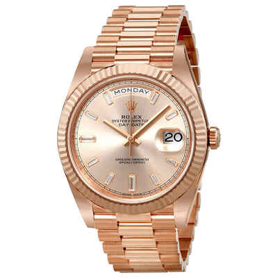 Rolex President Day Date 228235SNDP Mens Watch Rose Dial (arb4218)