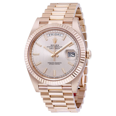 Rolex Day-Date 18K Everose Gold Automatic Mens Watch 228235SNSSP (arb4220)