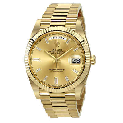 Rolex Day-Date 40 Champagne Dial Yellow Gold President Automatic Mens Watch Ref: m228238-0005 (beige, arb5842)