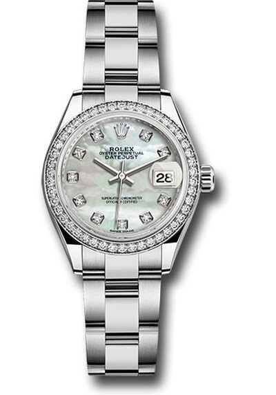 Rolex Lady Datejust Automatic Mother of Pearl Diamond Dial Ladies Oyster Watch Model 279384mdo (arb7864)
