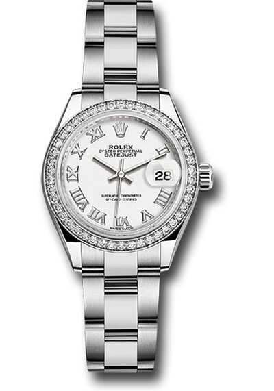 Rolex Lady Datejust Automatic White Dial Ladies Oyster Watch Reference 279384WRO (arb7878)